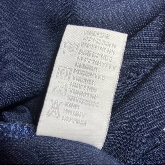 Bolle Tech Women Active T-shirt Navy White Stripes XL Short Sleeve V Neck - Picture 5 of 6